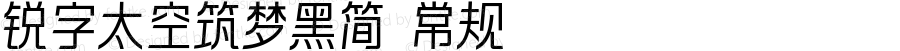 锐字太空筑梦黑简 常规