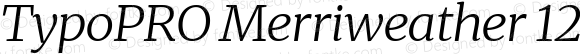 TypoPRO Merriweather 12pt SemiExpanded Light Italic