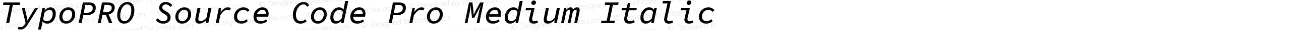 TypoPRO Source Code Pro Medium Italic