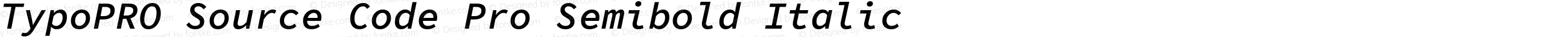 TypoPRO Source Code Pro Semibold Italic