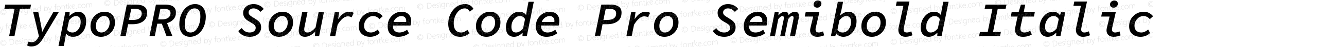 TypoPRO Source Code Pro Semibold Italic