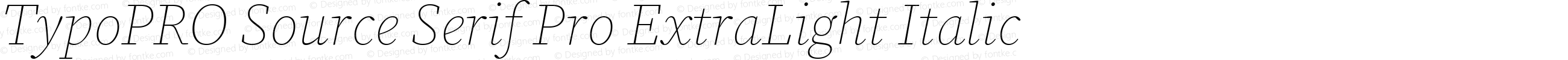 TypoPRO Source Serif Pro ExtraLight Italic
