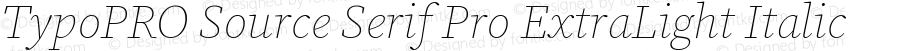 TypoPRO Source Serif Pro ExtraLight Italic