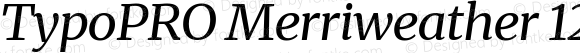 TypoPRO Merriweather 12pt SemiExpanded Italic