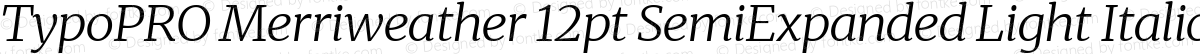 TypoPRO Merriweather 12pt SemiExpanded Light Italic