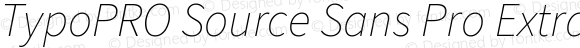 TypoPRO Source Sans Pro ExtraLight Italic