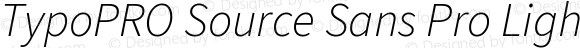 TypoPRO Source Sans Pro Light Italic
