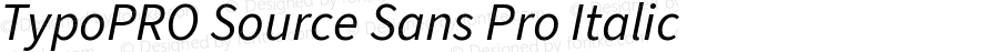 TypoPRO Source Sans 3 Italic