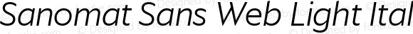 Sanomat Sans Web Light Italic