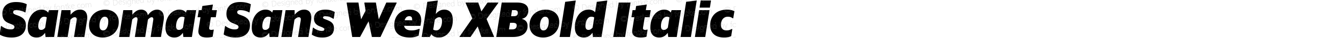 Sanomat Sans Web XBold Italic