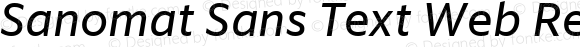 Sanomat Sans Text Web Reg Italic Version 1.1 2015