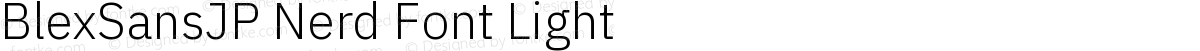 BlexSansJP Nerd Font Light