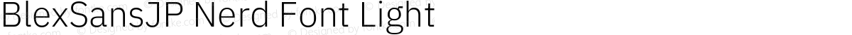 BlexSansJP Nerd Font Light