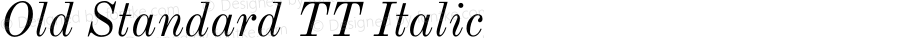 Old Standard TT Italic