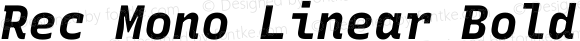 Rec Mono Linear Bold Italic