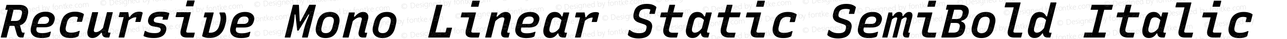 Recursive Mn Lnr St SmB Italic