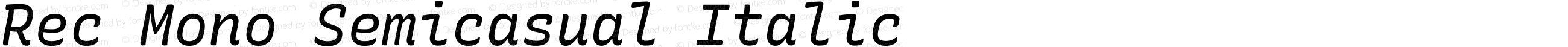 Rec Mono Semicasual Italic