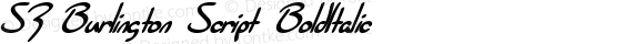 SF Burlington Script BoldItalic