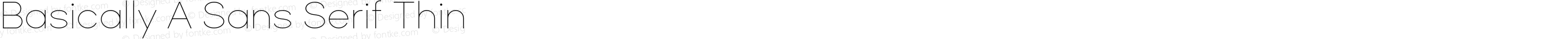 Basically A Sans Serif Thin