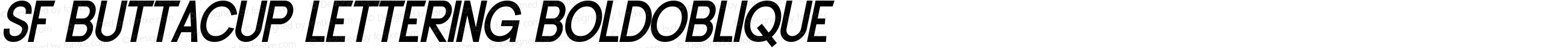 SF Buttacup Lettering Bold Oblique