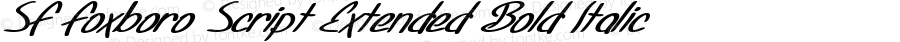 SF Foxboro Script Extended Bold Italic