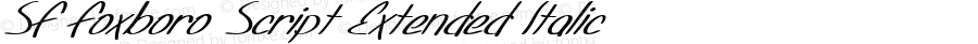 SF Foxboro Script Extended Italic