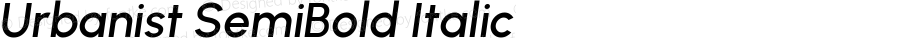 Urbanist SemiBold Italic