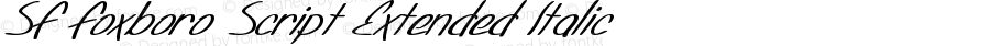 SF Foxboro Script Extended Italic