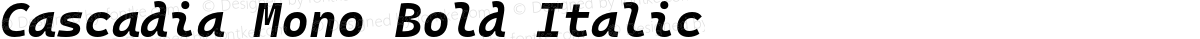 Cascadia Mono Bold Italic