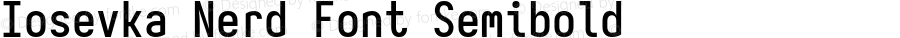 Iosevka Mayukai Serif Semibold Nerd Font Complete