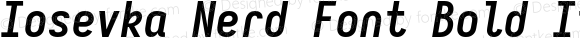 Iosevka Mayukai Serif Bold Italic Nerd Font Complete