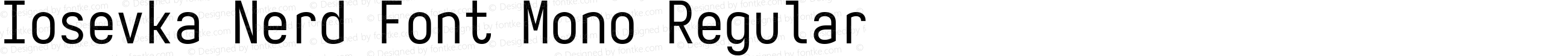 Iosevka Mayukai Serif Nerd Font Complete Mono