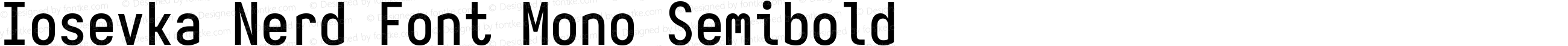 Iosevka Mayukai Serif Semibold Nerd Font Complete Mono