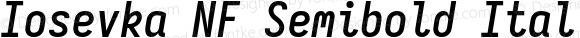 Iosevka Mayukai Serif Semibold Italic Nerd Font Complete Windows Compatible