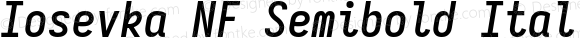 Iosevka Mayukai Sonata Semibold Italic Nerd Font Complete Mono Windows Compatible