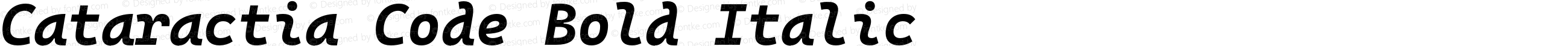 Cataractia Code Bold Italic