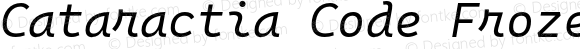 Cataractia Code Frozen SemiLight Italic