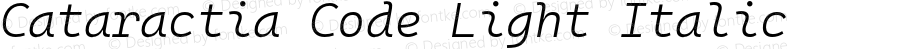 Cataractia Code Light Italic