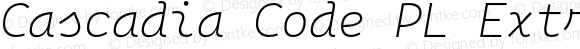 Cascadia Code PL ExtraLight Italic