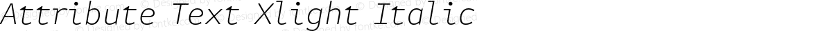 Attribute Text Xlight Italic