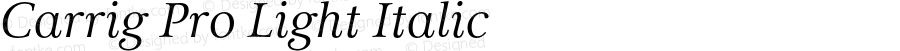 Carrig Pro Light Italic