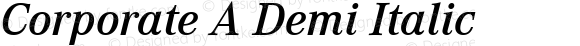 Corporate A Demi Italic