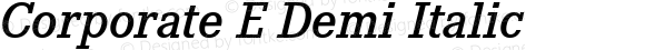 Corporate E Demi Italic