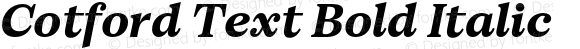 Cotford Text Bold Italic