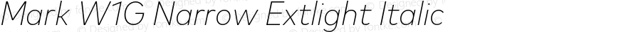 Mark W1G Narrow Extlight Italic