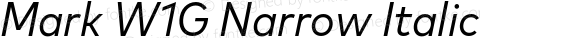 Mark W1G Narrow Italic