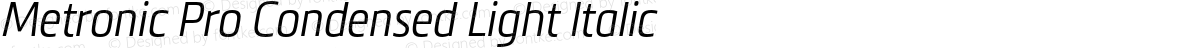 Metronic Pro Condensed Light Italic