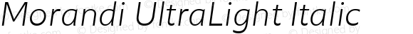 Morandi UltraLight Italic