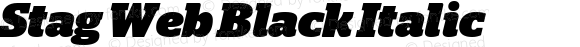 Stag Web Black Italic