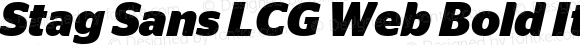Stag Sans LCG Web Bold Italic